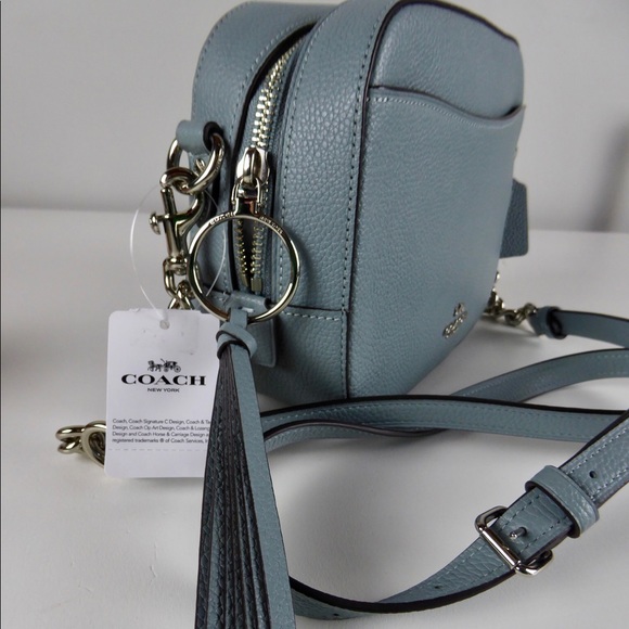 Coach Pebbled Leather Camera Bag Chain Purse NWT - Picture 2 of 8